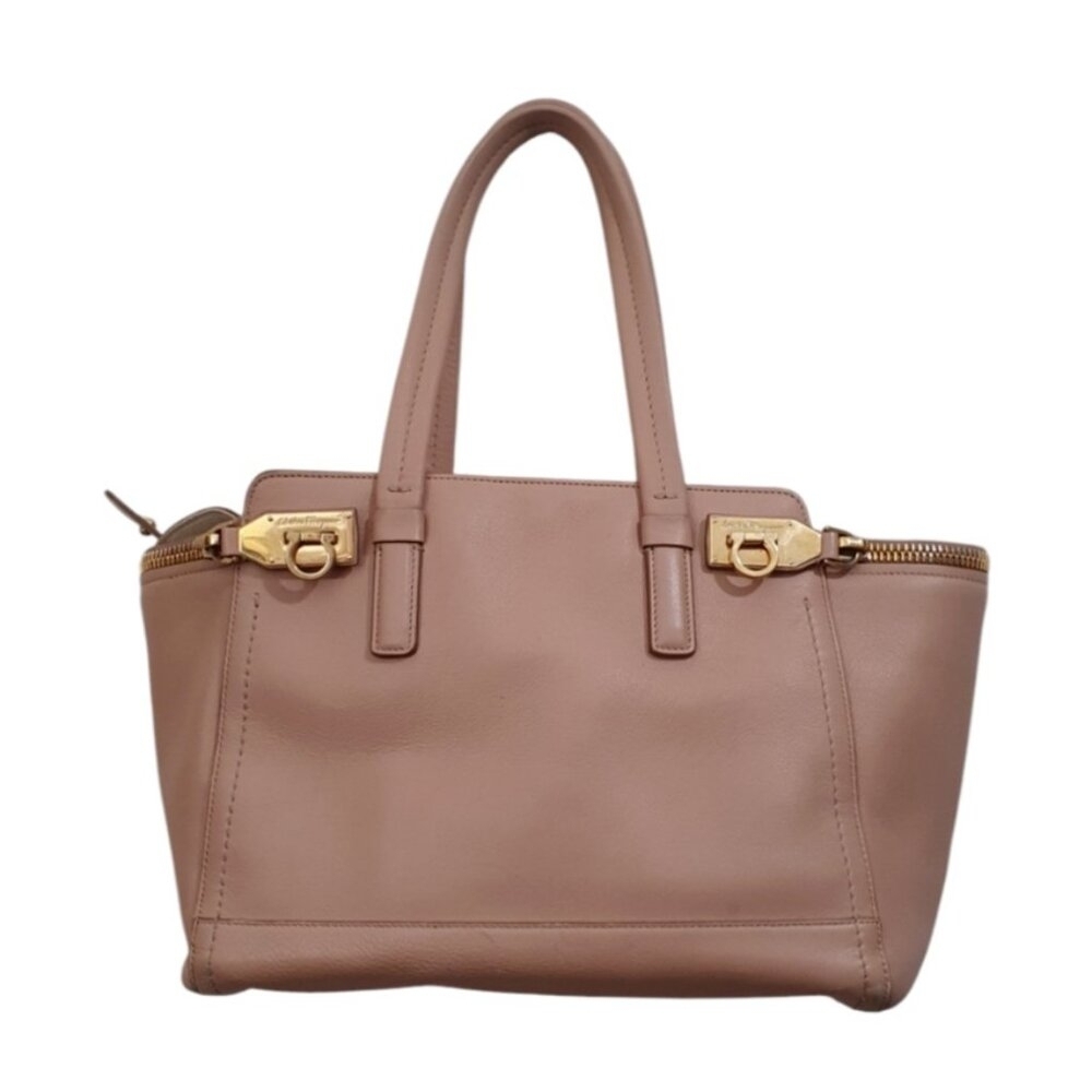 Salvatore Ferragamo Verve Leather BEG  Medium - Picture 3 of 16